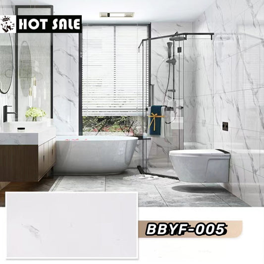 Waterproof white and black marble color PVC wall panel marble sheet