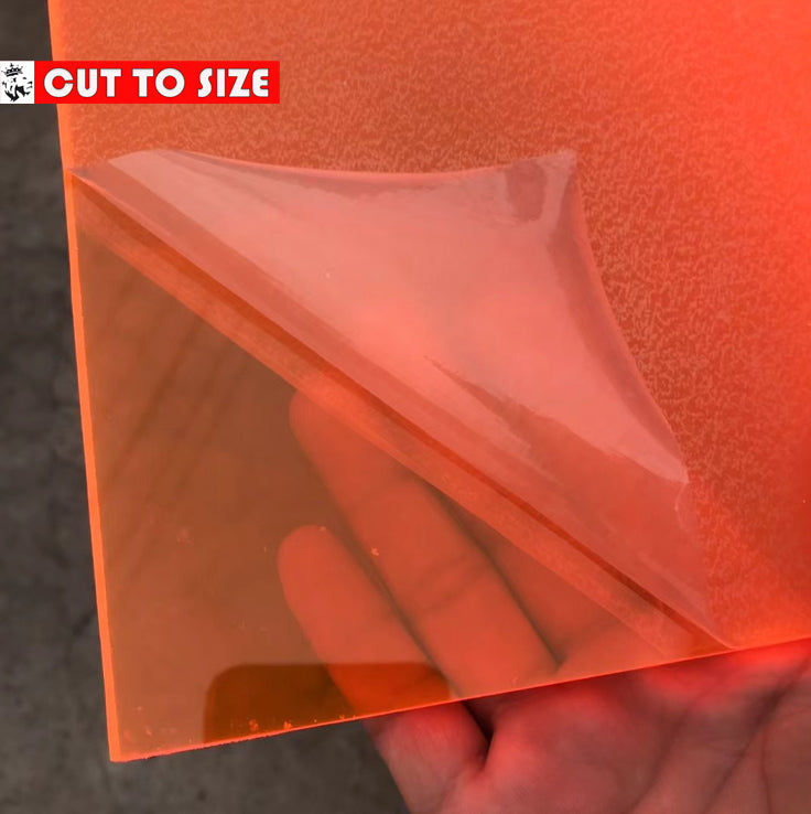 Wholesale Factory 2mm 3mm 4mm thick translucent Orange cast fluorescent acrylic sheet for advertising sign