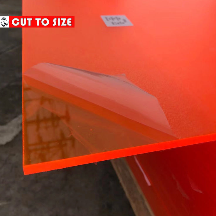 Wholesale Factory 2mm 3mm 4mm thick translucent Orange cast fluorescent acrylic sheet for advertising sign