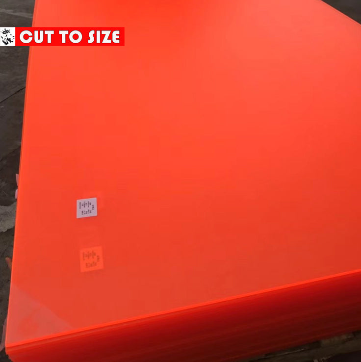 Wholesale Factory 2mm 3mm 4mm thick translucent Orange cast fluorescent acrylic sheet for advertising sign