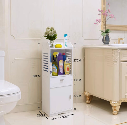 pvc Bathroom toilet storage rack floor-standing toilet toilet side cabinet bathroom storage storage rack washbasin rack waterproof