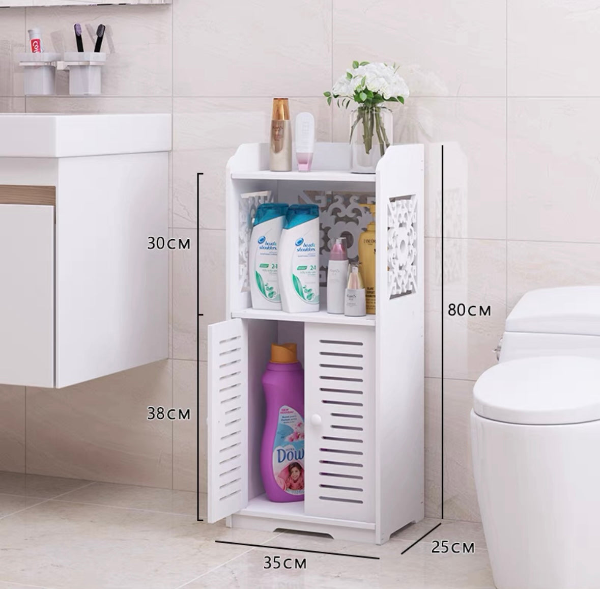 pvc Bathroom toilet storage rack floor-standing toilet toilet side cabinet bathroom storage storage rack washbasin rack waterproof