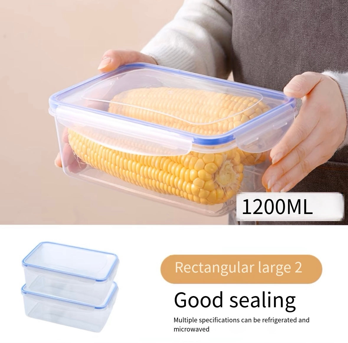 Food grade refrigerator fresh-keeping box refrigerator special storage box student office worker microwave heating lunch box lunch box