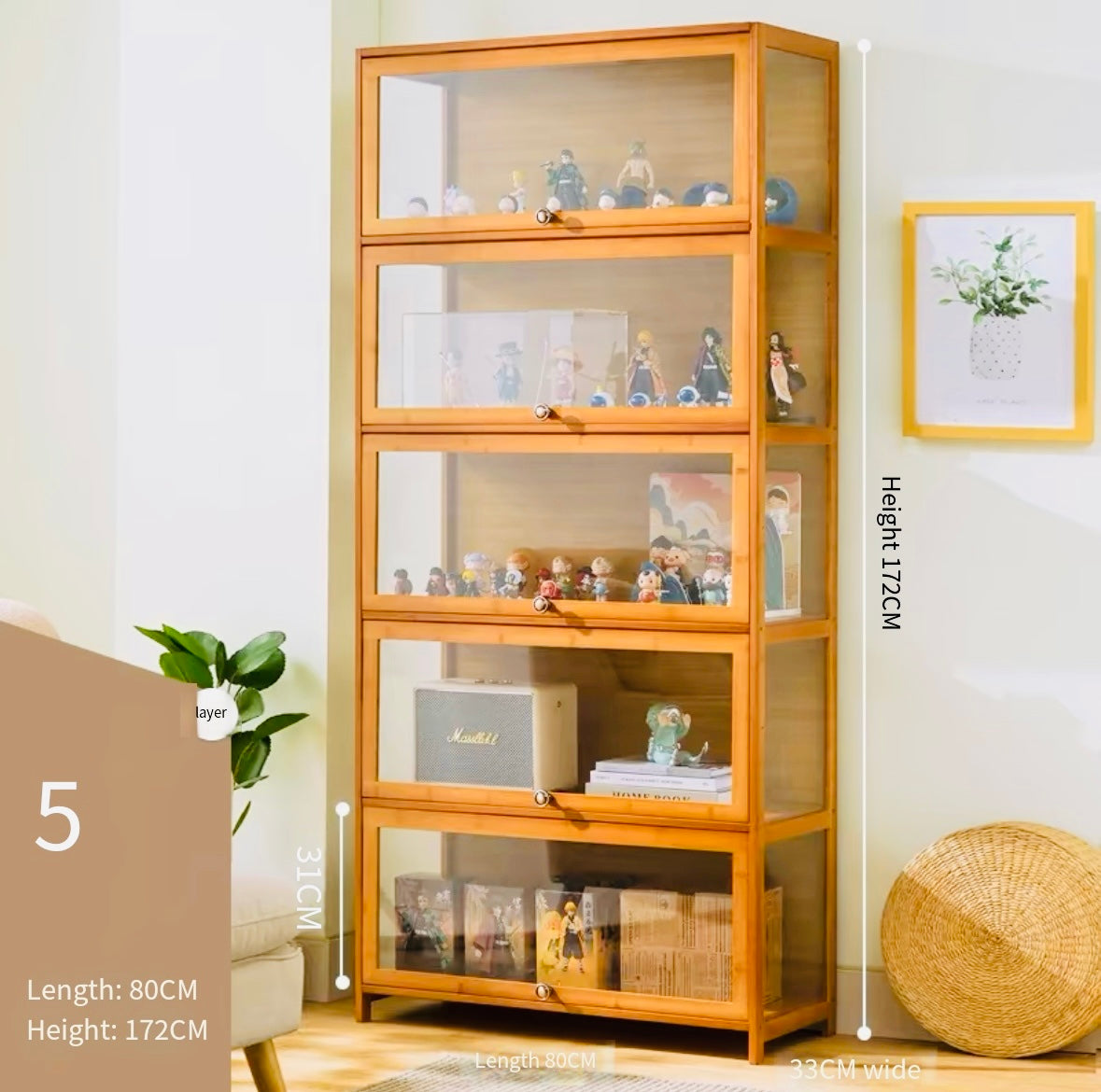 acrylic Eleven-dimensional display cabinet transparent acrylic cabinet blind box hand-made Lego model storage cabinet dust-proof display stand