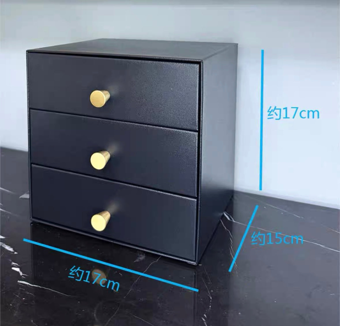 pvc Light luxury simple entrance cosmetics home stationery desktop metal carbon steel art drawer storage cabinet box storage box