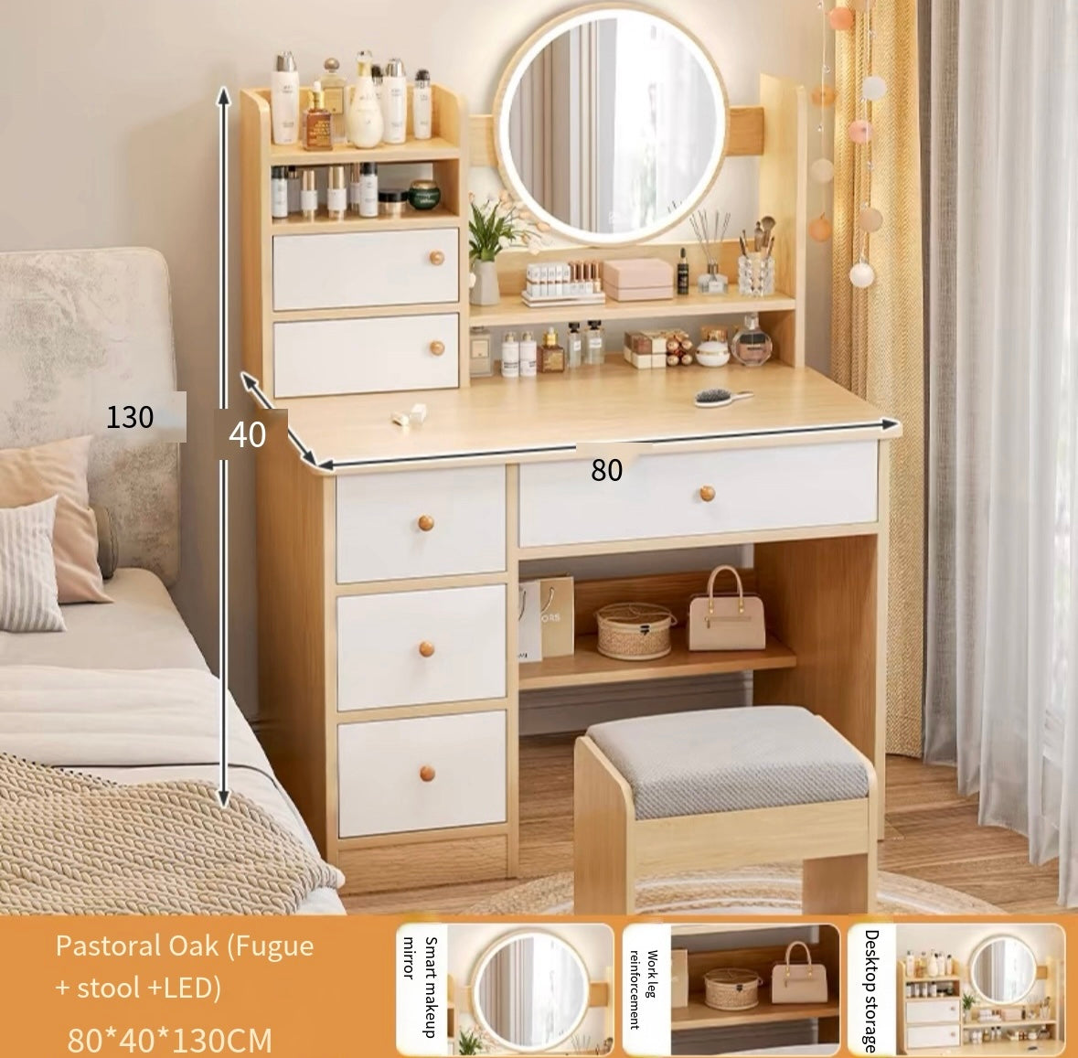 pvc Dressing table bedroom small dressing table simple modern dressing cabinet small apartment rental house dressing table dressing table