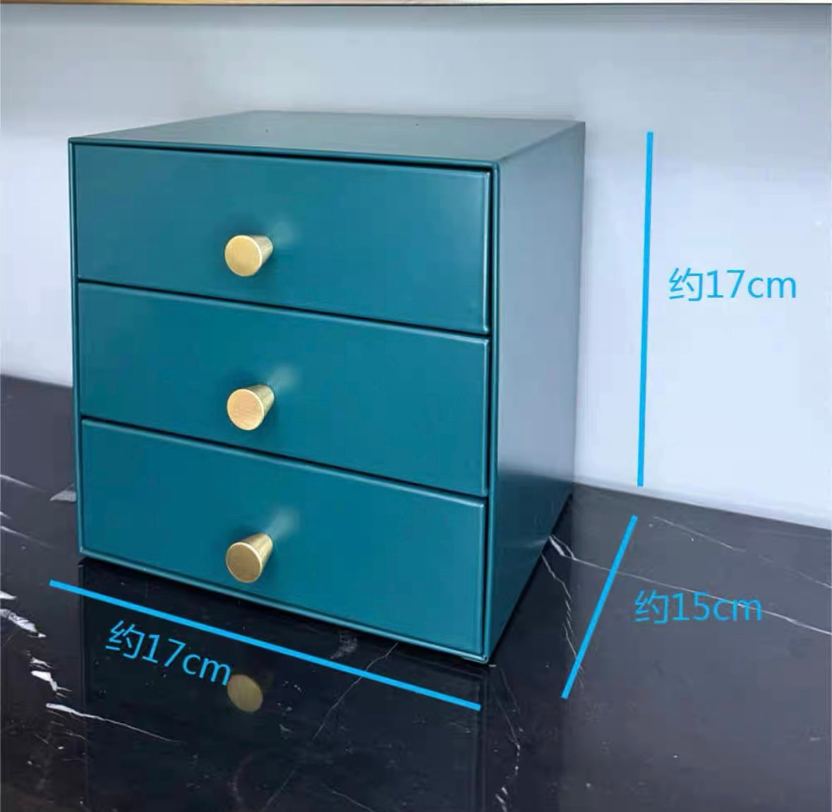 pvc Light luxury simple entrance cosmetics home stationery desktop metal carbon steel art drawer storage cabinet box storage box