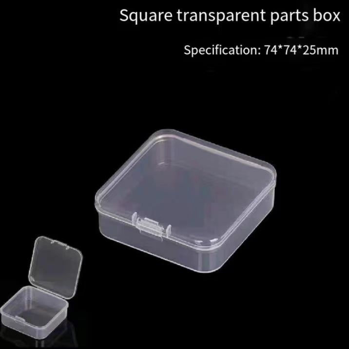 Small medicine box Rectangular transparent storage box thickened PP plastic box Makeup cotton swab small parts and tools finishing