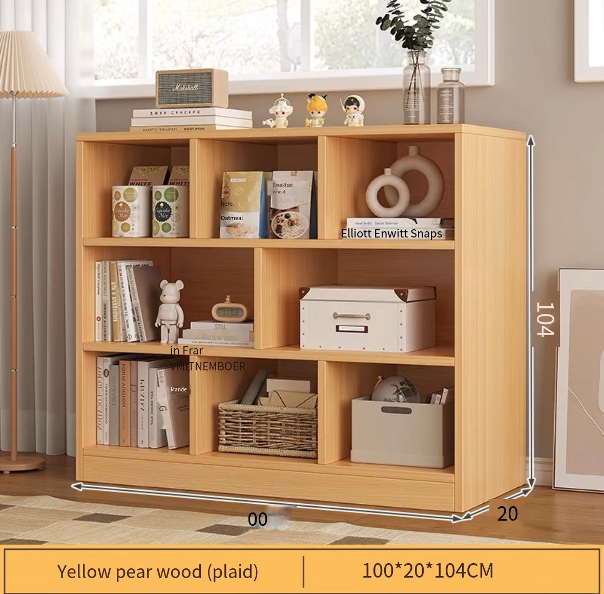 pvc bookshelf floor-standing storage rack multi-layer home bookcase living room storage storage layered rack with door lattice cabinet reading rack