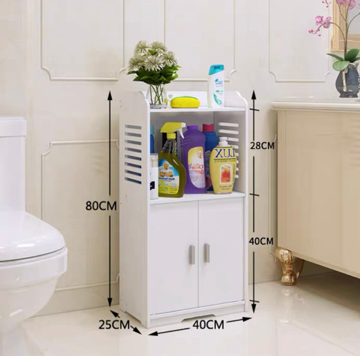 pvc Bathroom toilet storage rack floor-standing toilet toilet side cabinet bathroom storage storage rack washbasin rack waterproof