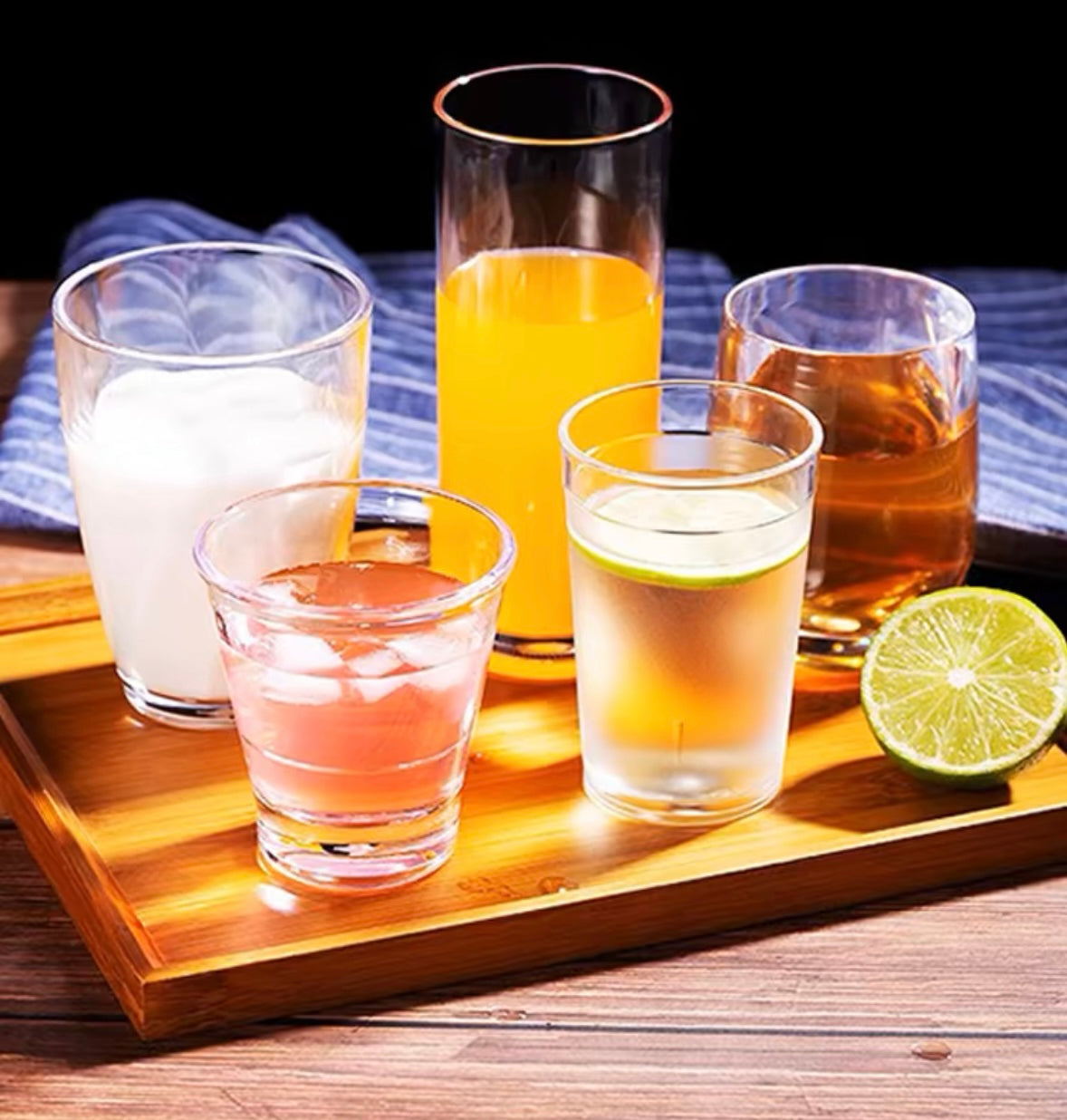 Commercial acrylic cup, high temperature resistant PC plastic water cup, transparent buffet restaurant, anti-fall tea cup, juice beer cup