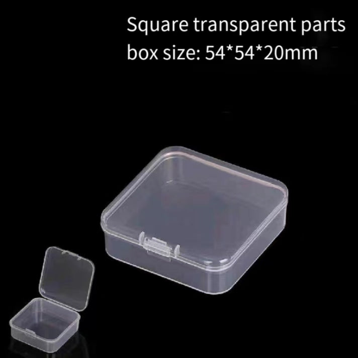 Small medicine box Rectangular transparent storage box thickened PP plastic box Makeup cotton swab small parts and tools finishing