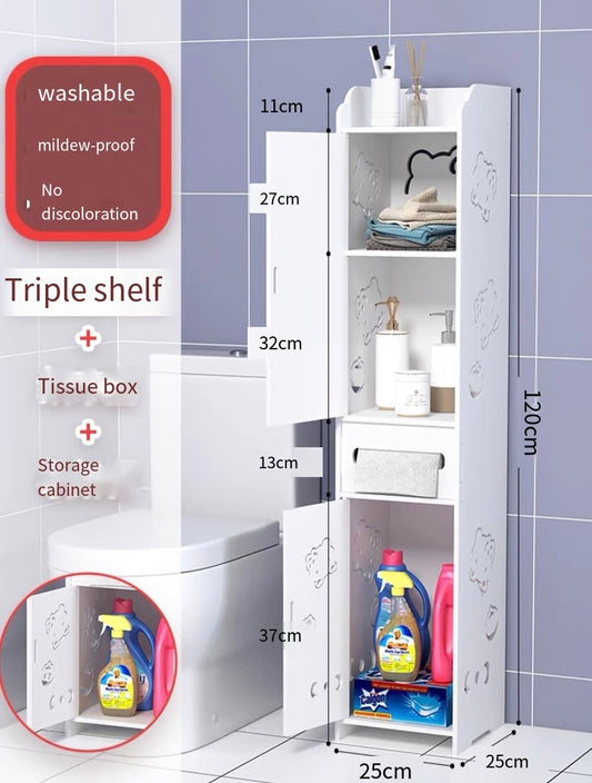 PVC Bathroom shelves, waterproof cabinets