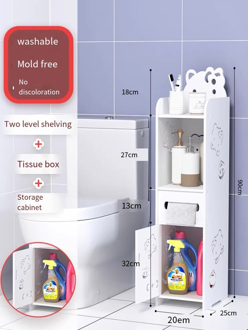 PVC Bathroom shelves, waterproof cabinets