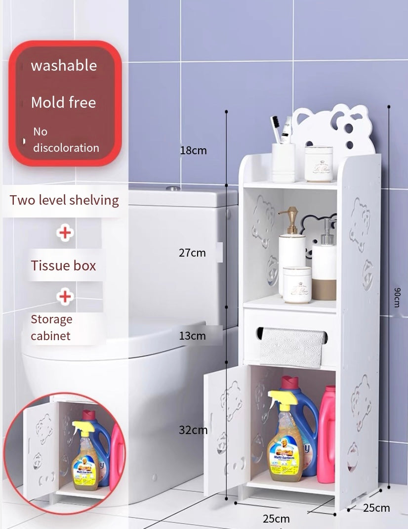 PVC Bathroom shelves, waterproof cabinets