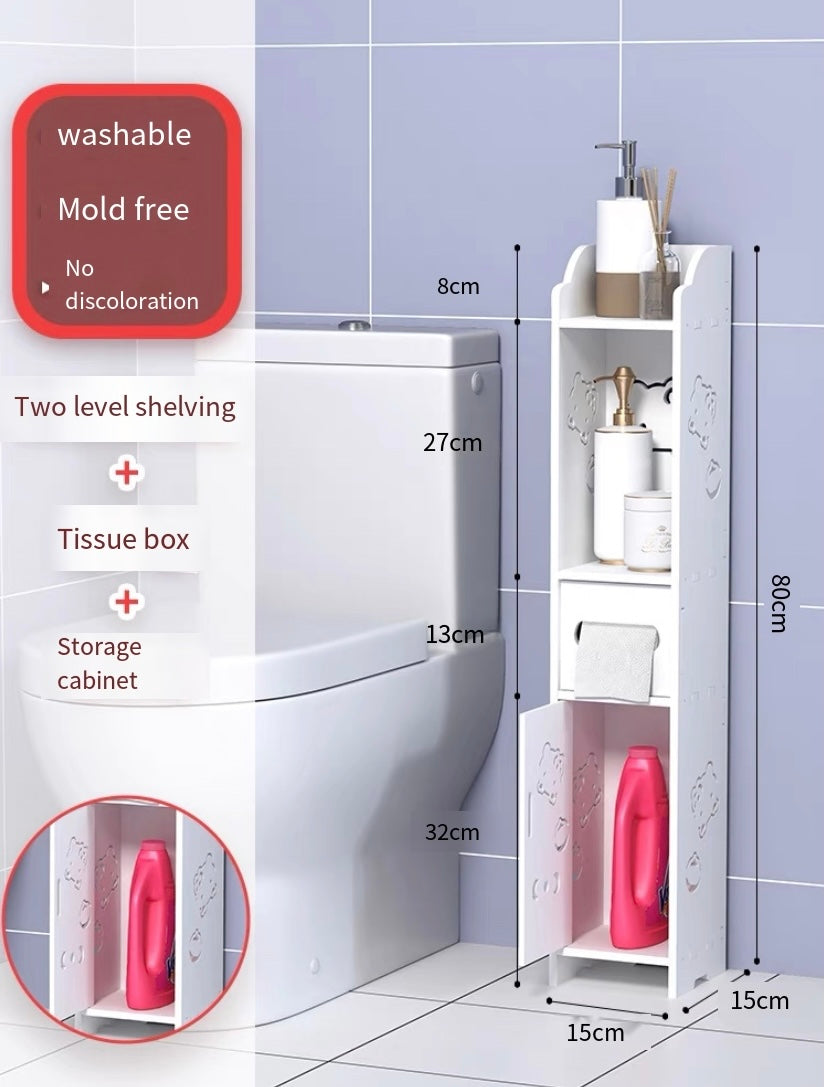 PVC Bathroom shelves, waterproof cabinets