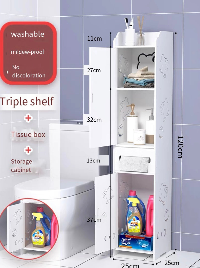 PVC Bathroom shelves, waterproof cabinets