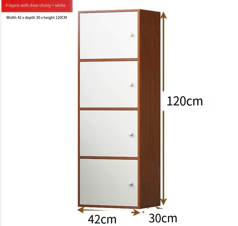 PVC Simple modern storage cabinet, freely combinable storage bookshelf with door storage cabinet