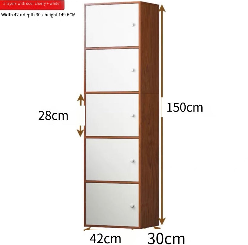 PVC Simple modern storage cabinet, freely combinable storage bookshelf with door storage cabinet