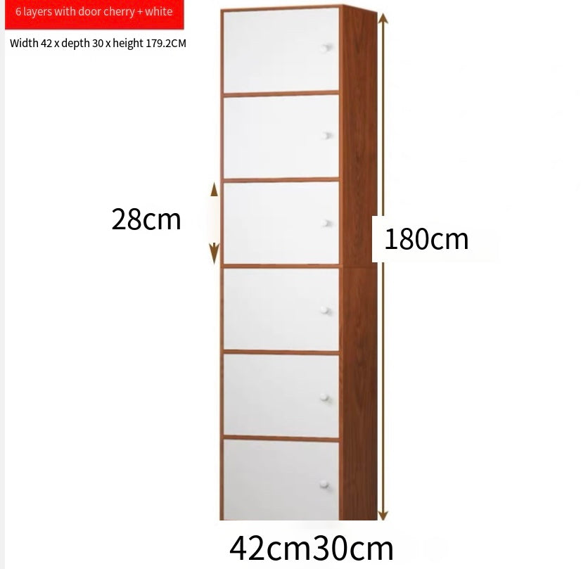 PVC Simple modern storage cabinet, freely combinable storage bookshelf with door storage cabinet