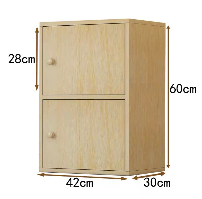 PVC Simple modern storage cabinet, freely combinable storage bookshelf with door storage cabinet