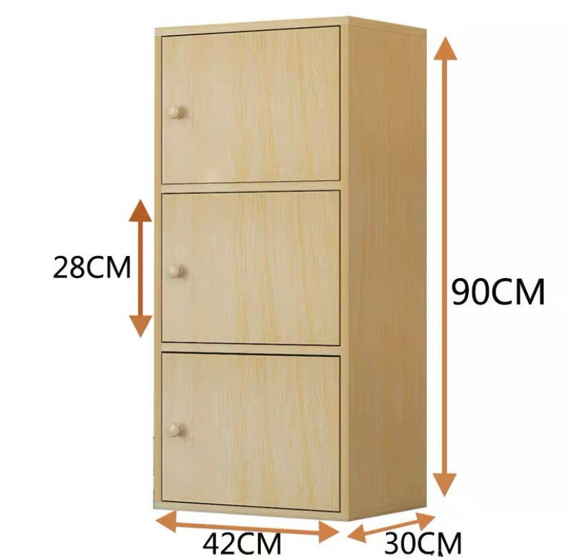 PVC Simple modern storage cabinet, freely combinable storage bookshelf with door storage cabinet