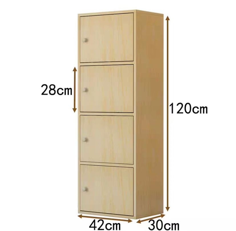 PVC Simple modern storage cabinet, freely combinable storage bookshelf with door storage cabinet