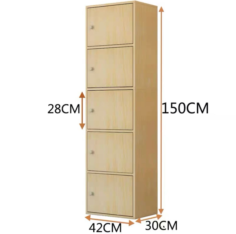 PVC Simple modern storage cabinet, freely combinable storage bookshelf with door storage cabinet