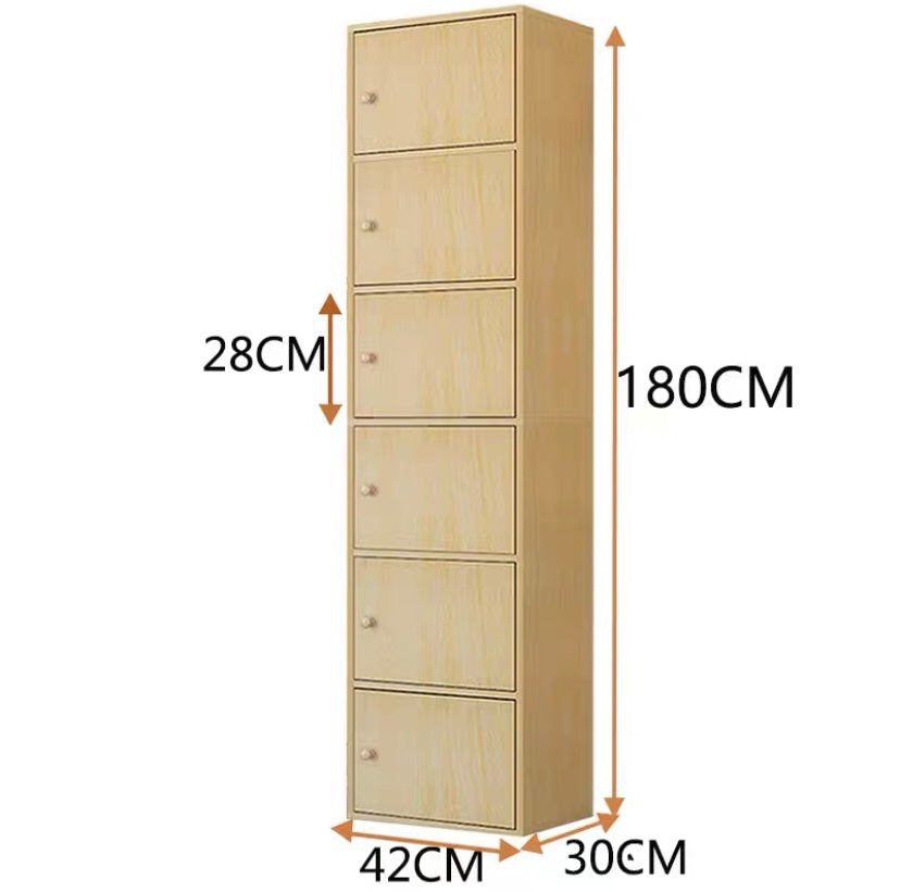 PVC Simple modern storage cabinet, freely combinable storage bookshelf with door storage cabinet