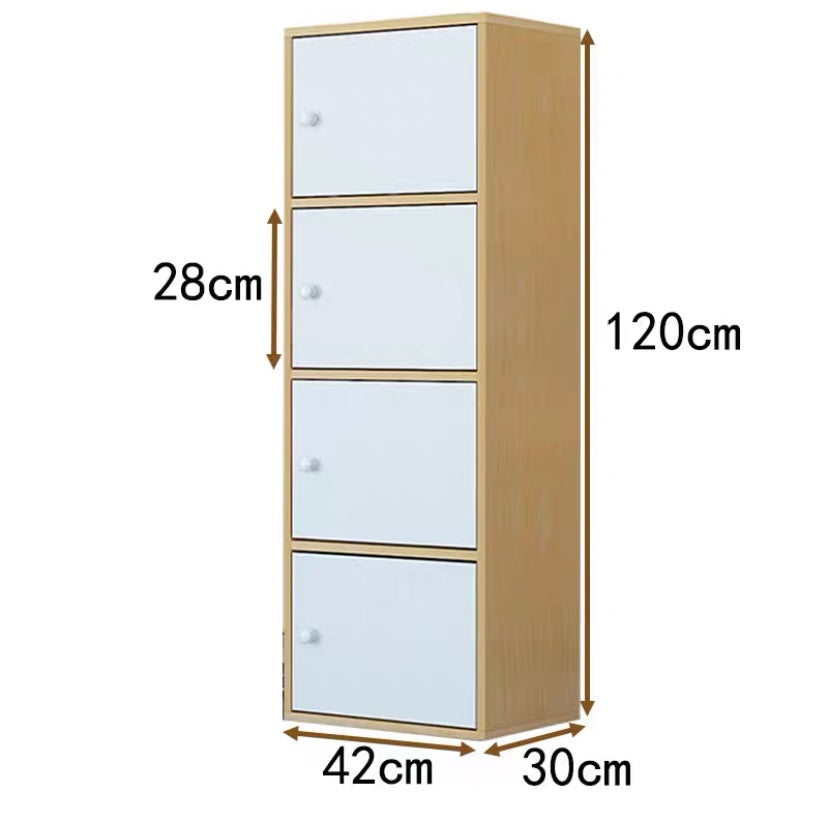 PVC Simple modern storage cabinet, freely combinable storage bookshelf with door storage cabinet