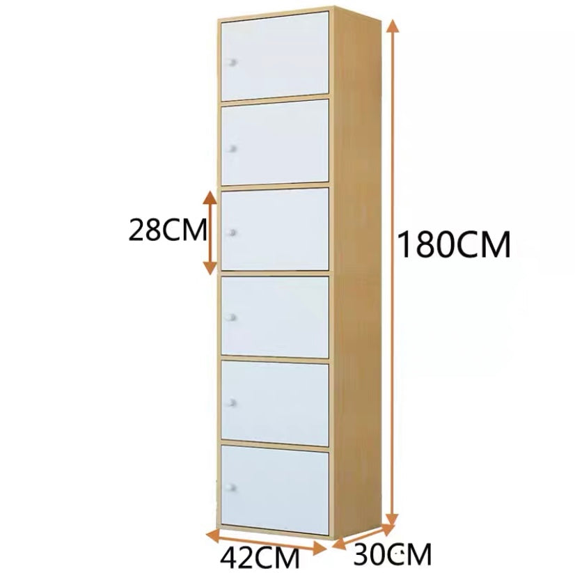 PVC Simple modern storage cabinet, freely combinable storage bookshelf with door storage cabinet