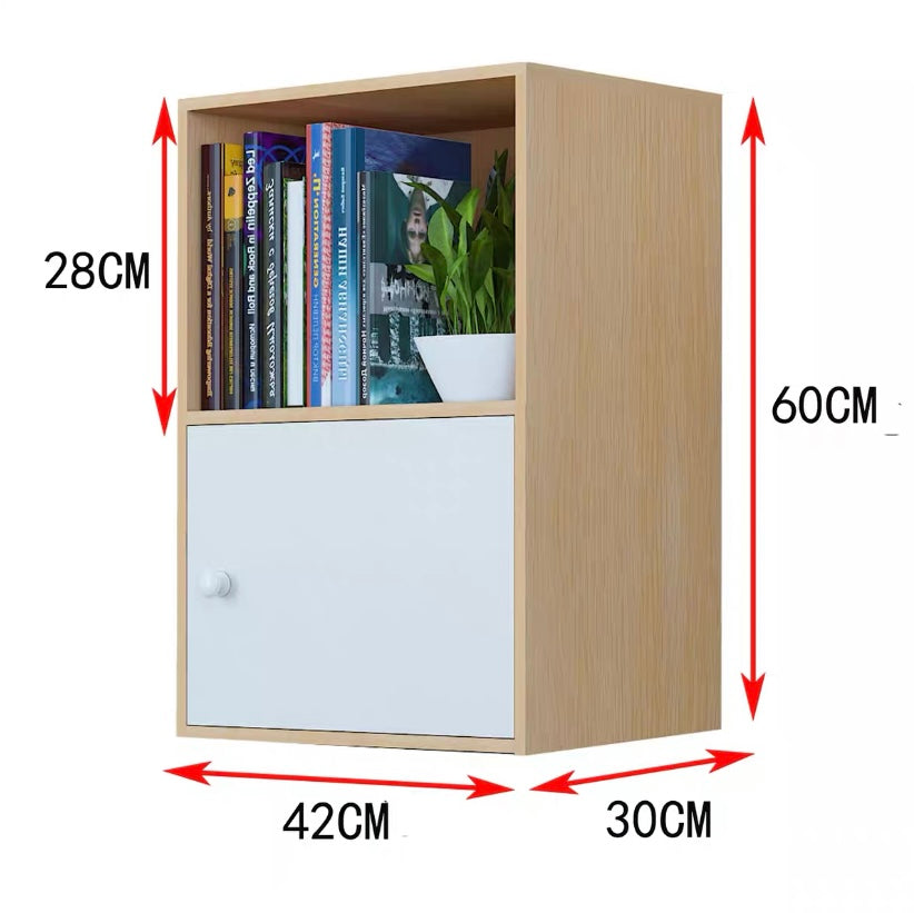 PVC Simple modern storage cabinet, freely combinable storage bookshelf with door storage cabinet