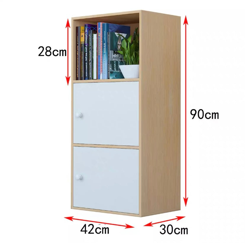 PVC Simple modern storage cabinet, freely combinable storage bookshelf with door storage cabinet