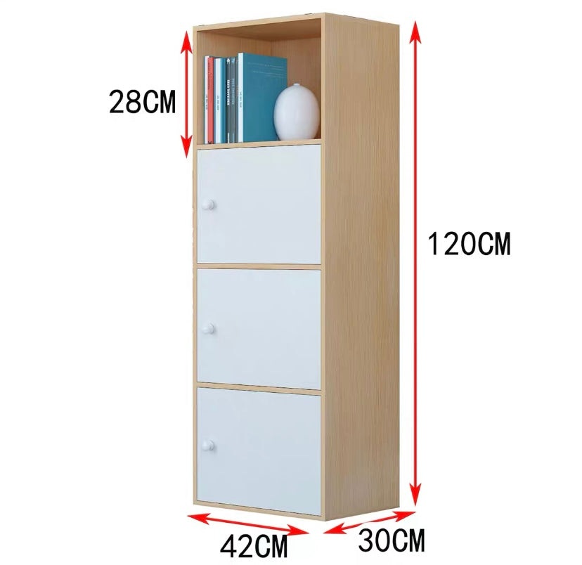 PVC Simple modern storage cabinet, freely combinable storage bookshelf with door storage cabinet