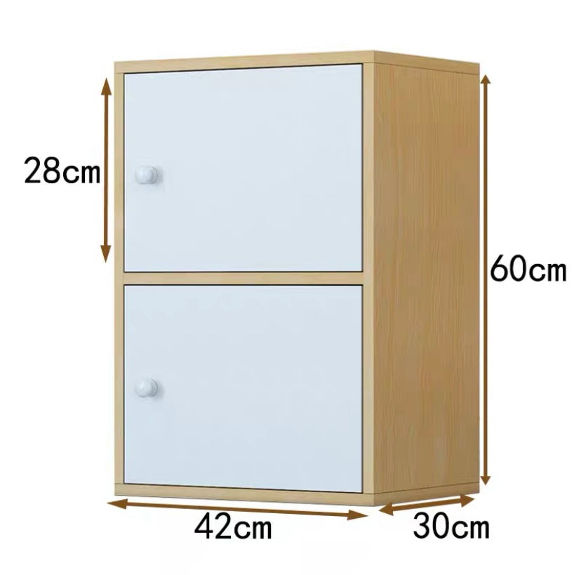 PVC Simple modern storage cabinet, freely combinable storage bookshelf with door storage cabinet