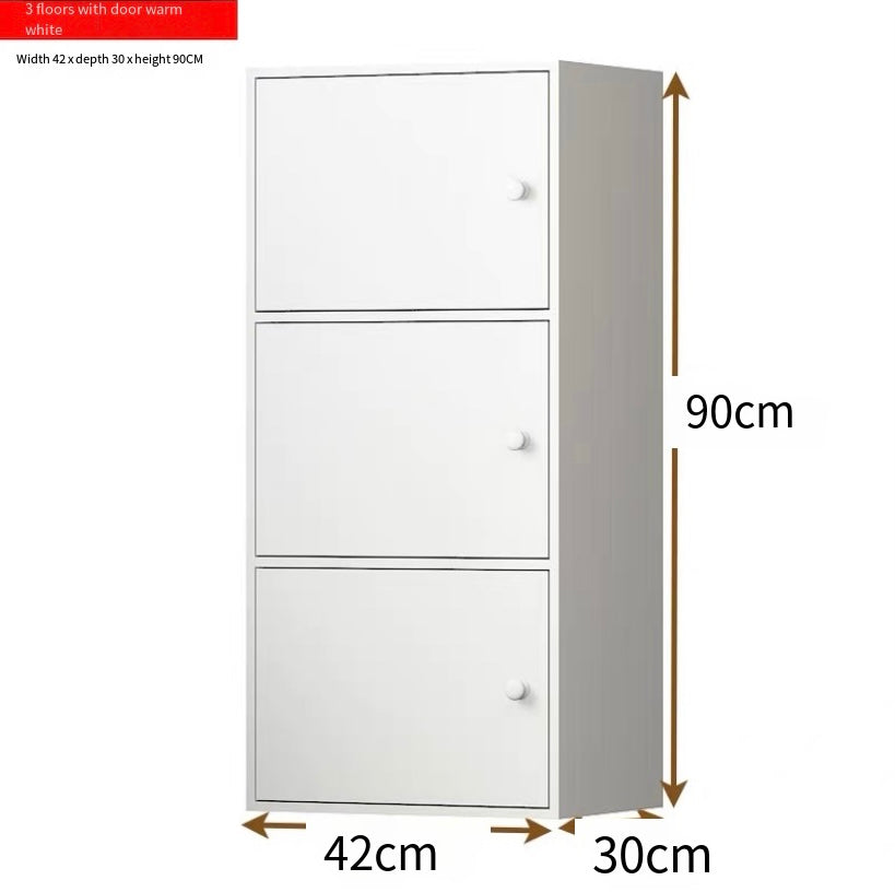 PVC Simple modern storage cabinet, freely combinable storage bookshelf with door storage cabinet