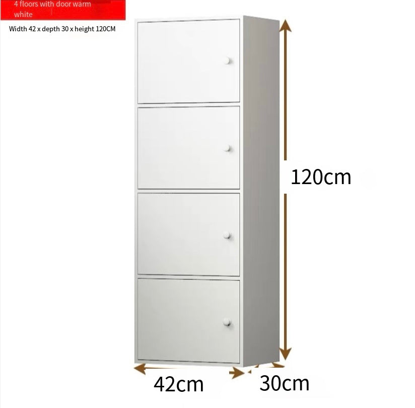 PVC Simple modern storage cabinet, freely combinable storage bookshelf with door storage cabinet