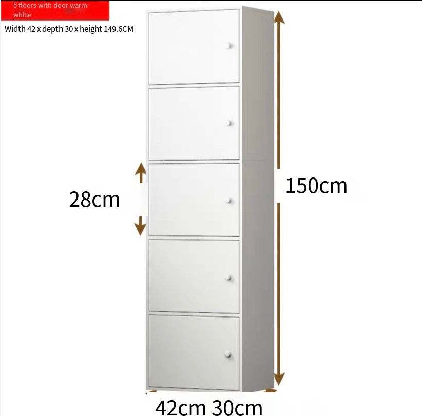 PVC Simple modern storage cabinet, freely combinable storage bookshelf with door storage cabinet