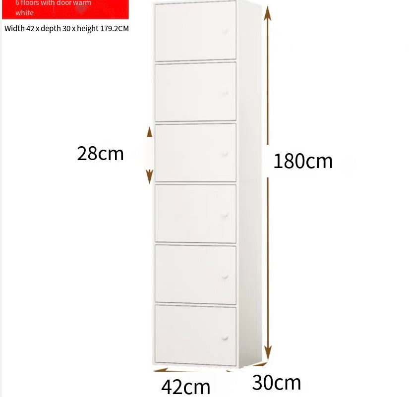 PVC Simple modern storage cabinet, freely combinable storage bookshelf with door storage cabinet