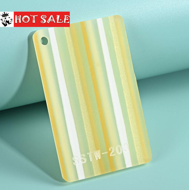 Acrylic three-color striped acrylic sheet, plexiglass sheet, translucent frosted color sheet, custom cutting