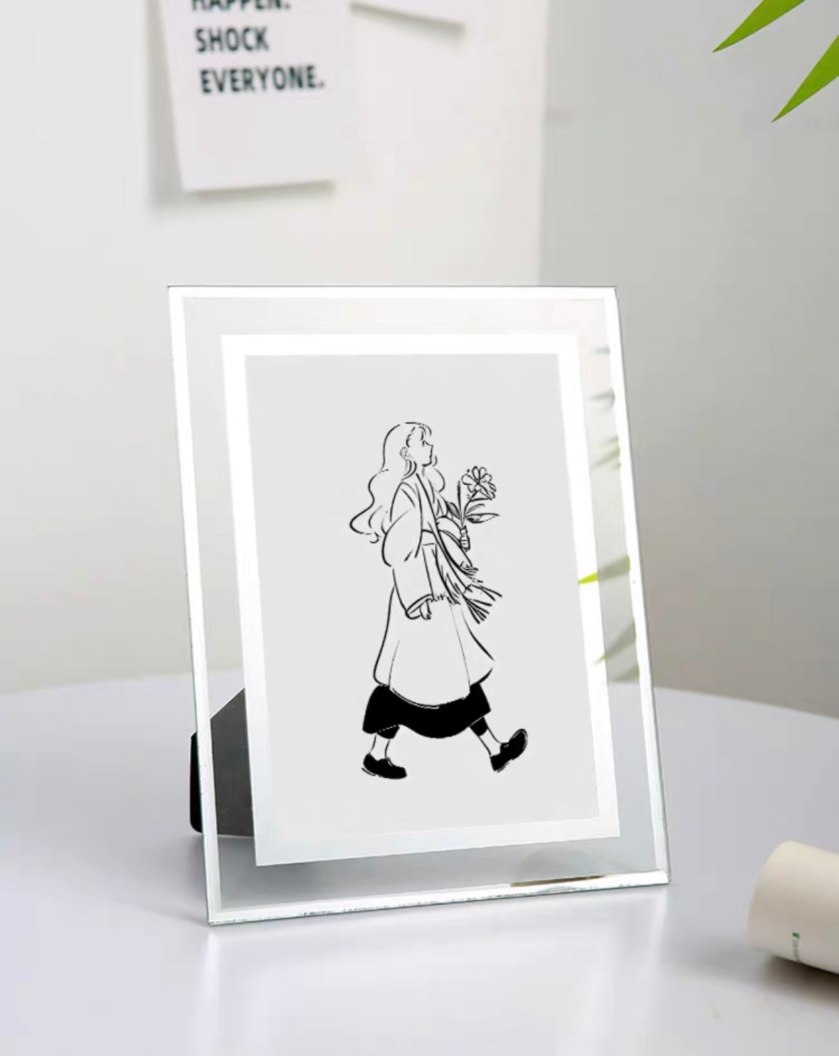 Photo frame table creative picture frame 5 6 7 inch 8 crystal glass photo wash made into photo frame photo desktop ornaments 10