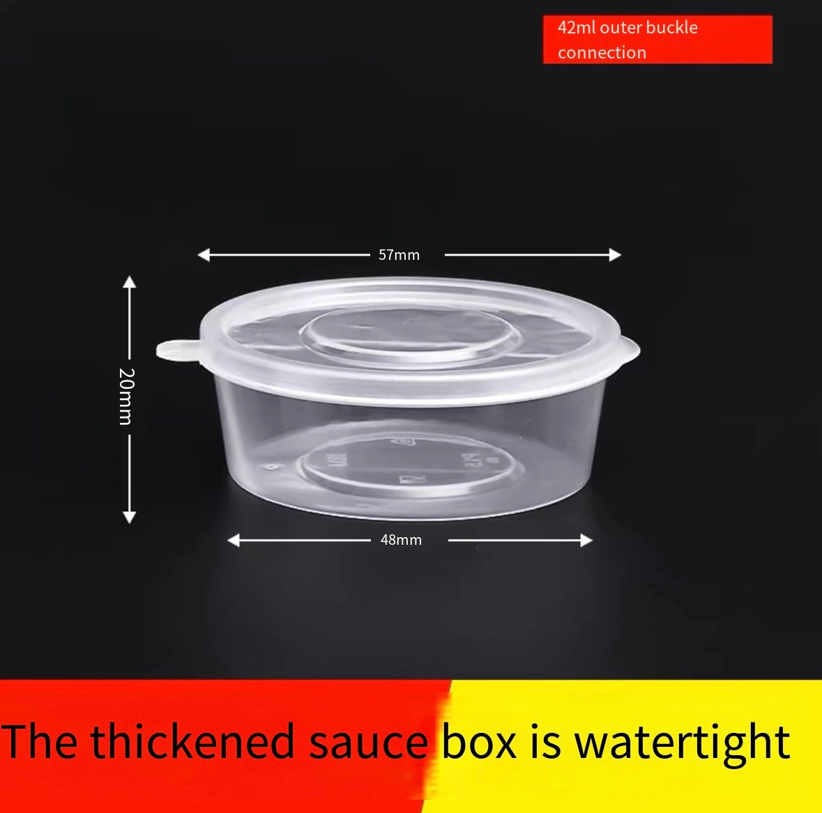 Disposable sauce cup commercial small dipping cup portable sealed with lid connected takeaway packaged sauce box sub-packaging box