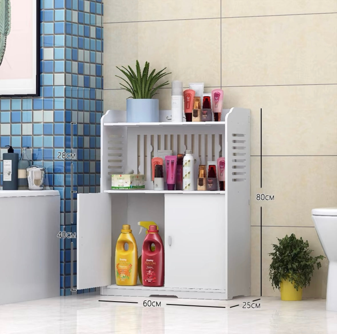 pvc Bathroom toilet storage rack floor-standing toilet toilet side cabinet bathroom storage storage rack washbasin rack waterproof