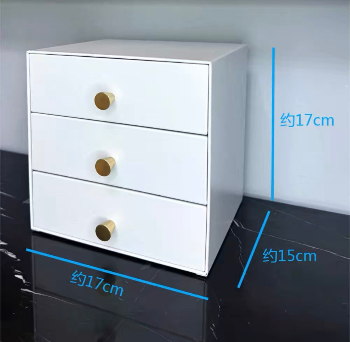 pvc Light luxury simple entrance cosmetics home stationery desktop metal carbon steel art drawer storage cabinet box storage box