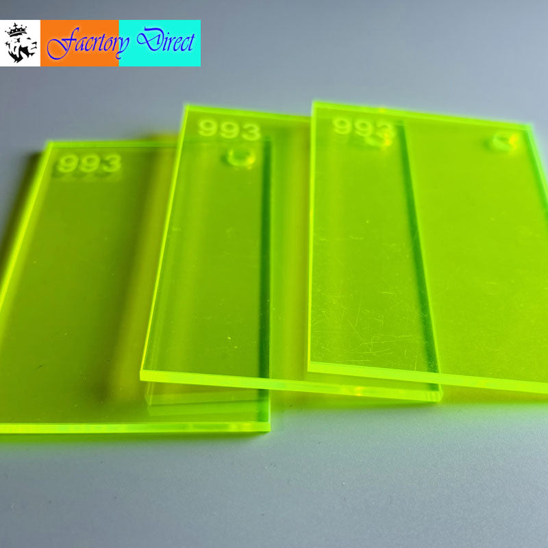 Yellow Fluorescence Colored Transparent Clear Acrylic Sheet Acrylic Plate