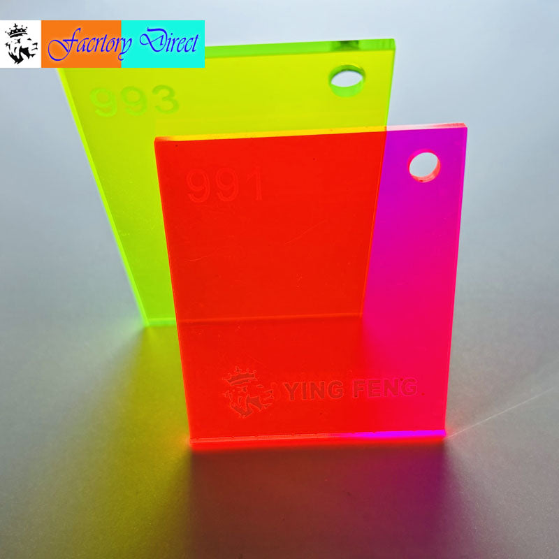 Yellow Fluorescence Colored Transparent Clear Acrylic Sheet Acrylic Plate