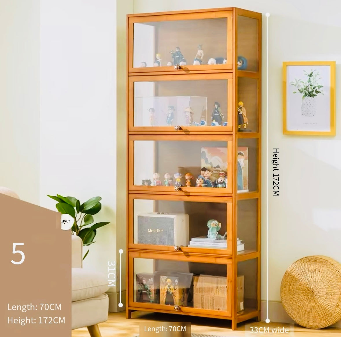 acrylic Eleven-dimensional display cabinet transparent acrylic cabinet blind box hand-made Lego model storage cabinet dust-proof display stand