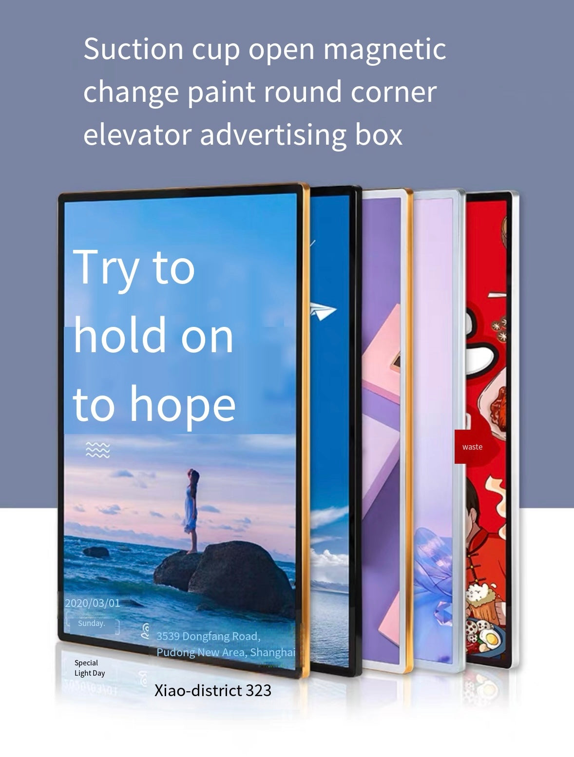 Acrylic elevator advertising frame magnetic poster frame aluminum alloy display board frame A3 acrylic publicity picture frame A4 photo frame wall hanging