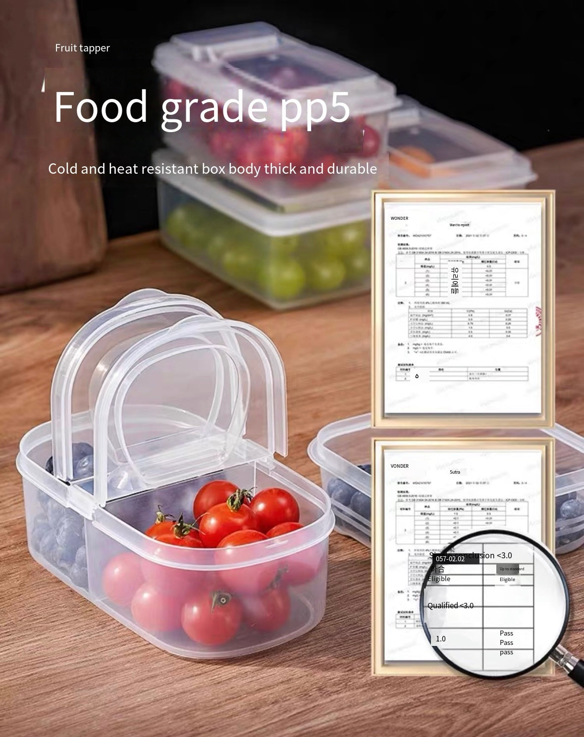 Fruit box children's portable primary school students take-out fresh lunch box lunch box refrigerator special food grade storage box