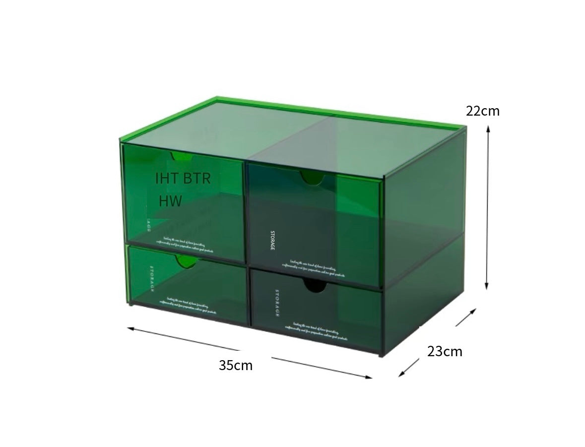 Ins style colorful acrylic multi-layer storage box dustproof rack model room drawer storage cabinet storage box